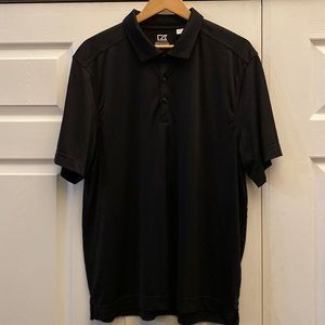 Cutter & Buck CB DryTech Black Golf Polo Shirt XXL